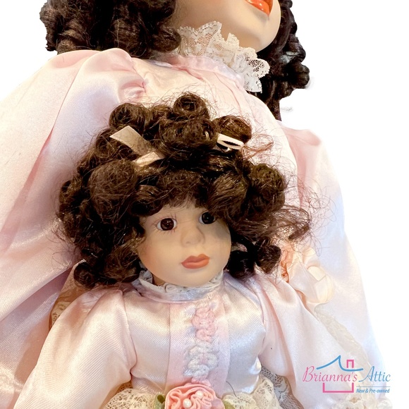 Vintyage Porcelain Doll with Baby Doll 31in - Picture 6 of 10
